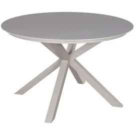 bene living Tisch Malaga Ø 120 x 76 cm Weiß/Grau