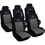 Woltu 5er Sitzbezüge Auto Einzelsitzbezug universal Größe, Komplettset,grau-schwarz