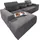 DOMO collection Ecksofa DOMO COLLECTION "BRANDON 289x177 cm, belastbar bis 140 kg/Sitz, L-Form", grau (dunkelgrau), B:289cm H:80cm T:175cm, Luxus-Microfaser in Antikleder-Optik (100% Polyester);Luxus-Microfaser (100% Polyester);Kunstleder SOFTLUX, Sofas, Ecksofa, ohne