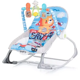 Chipolino Babywippe Baby Spa 2 in 1 elektrisch Stuhl Schaukelfunktion Spielbogen blau