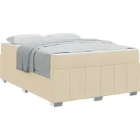 VidaXL Bettrahmen mit Matratze Creme 160 x 200 cm