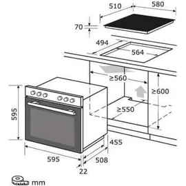 GGV Exquisit Exquisit EHE285-HBZ-020 Einbauherd-Set schwarz