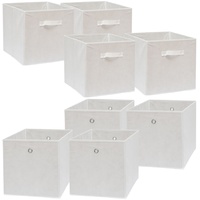 Dune Design Faltbox Set 4 Boxen für Kallax Regal weiß 33x38x33cm Expedit Box faltbar