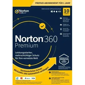 NortonLifeLock Norton 360 Premium 2026 10 Geräte 1 Jahr