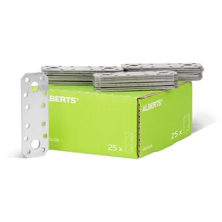 GAH Alberts Alberts Flachverbinder | Edelstahl | 96 x 35 mm | 25er Set