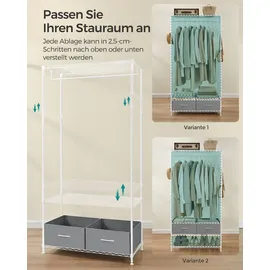 Songmics Garderobenständer mit 2 Schubladen Weiß