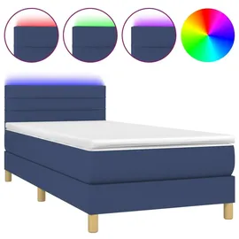 vidaXL Boxspringbett 100 x 200 cm Blau