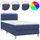 vidaXL Boxspringbett 100 x 200 cm Blau