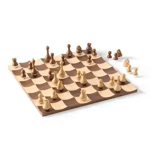 Umbra Brettspiel 377601-656, Wobble Schach Set, ab 8 Jahre, 2 Spieler,