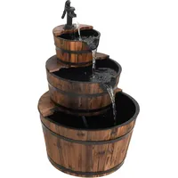 vidaXL Gartenbrunnen mit Pumpe 60x60x94 cm Braun