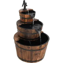 vidaXL Gartenbrunnen mit Pumpe 60x60x94 cm Braun
