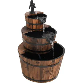 vidaXL Gartenbrunnen mit Pumpe 60x60x94 cm Braun