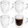 Intirilife Doppelwandiges Thermo Glas Set 0,4 l 4-tlg.