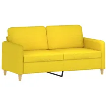 vidaXL 2-Sitzer-Sofa Hellgelb 140 cm Stoff