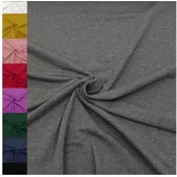 MAGAM-Stoffe Stoff "Theo", French Terry Sweat uni einfarbig ÖKO-TEX Meterware 50cm grau