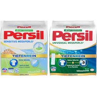 Persil Set Universal & Sensitive Megaperls Tiefenrein 32 Waschladungen (2x 16WL), Vollwaschmittel & Waschmittel für Allergiker & für sensible Haut, 20 °C bis 95 °C, ECARF-zertifiziert