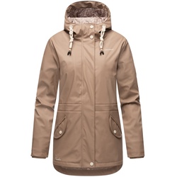 NAVAHOO Damen Warmer Regenjacke Wasserdichter Regenmantel mit Kapuze Oceans Heart