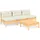 vidaXL Garten-Lounge-Set 4-tlg. creme Kiefernholz