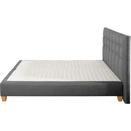 Home Affaire Boxspringbett HOME AFFAIRE "Moulay", grau, B:174cm L:231cm, Komplettbetten, Boxspringbett, inkl. Topper, in Überlänge 220 cm, 3 Härtegrade, auch in H4