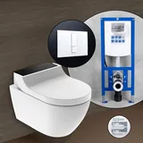 Geberit AquaClean Tuma Comfort Komplett-SET Dusch-WC mit neeos Vorwandelement,, 146290SJ1+16791WH#SET, Comfort