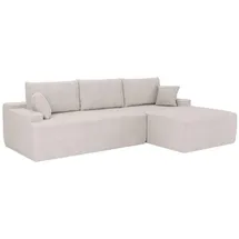 Juskys Eckcouch Cord 3-Sitzer Beige