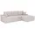 Juskys Eckcouch Cord 3-Sitzer Beige