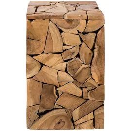 Beliani Beistelltisch 30 x 30 x 45 cm Braun/Bronze