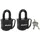 Master Lock 7804EURT 2-er Pack Vorhängeschlösser aus beschichtetem Stahl mit Stiftzuhaltung und Abdeckung, Schwarz, 7,8 x 4 x 2,9 cm