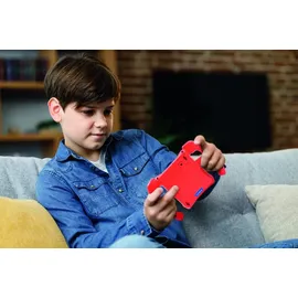 Lexibook Lexibook, Cyber Arcade Racing, Bewegungsgesteuerte Rennkonsole, 30 Renn-, Action- und Puzzlespiele, Steuerung durch Neigen, Rot, JL3150
