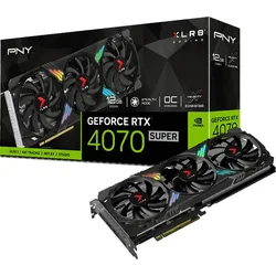 PNY GeForce RTX 4070 SUPER 12GB XLR8 Gaming VERTO OC - 12GB GDDR6X, 1x HDMI, 3x DP