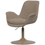 Esszimmerstuhl Marten aus Stoff, modern und höhenverstellbar, sandfarben, weiche Polsterung