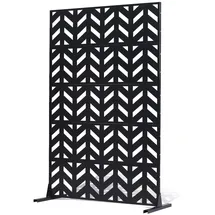 Vevor Paravent 120 x 50,8 x 183 cm Schwarz Metall