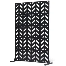 Vevor Paravent 120 x 50,8 x 183 cm Schwarz Metall