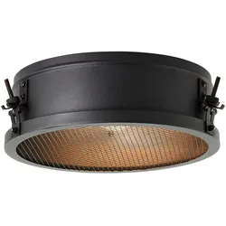 BRILLIANT Lampe, Zois Deckenleuchte 30cm schwarz korund, Metall, 1x A60, E27, 28W,Normallampen (nicht enthalten)