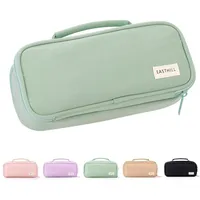 luxuskollektion Großes Federmäppchen Organizer Canvas Bleistift Tasche Mädchen-Grün