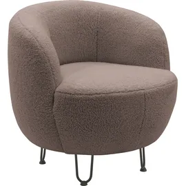 Home Affaire Sessel HOME AFFAIRE "Anjuli Lieferzeit nur 2 Wochen", rosa (altrosa), B:72cm H:72cm T:76cm, 100% Polyester, Sessel, Sessel, Runde Form, perfektes Einzelstück, Flausch oder Feinstruktur