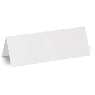 Maul Tisch-Namensschilder, Karton Weiß (B)210 x 7,5 cm (100 Stück) | Namensschild aus für Schreibtisch, Seminare und Workshops | Beschriftbar mit Kugelschreiber, Marker, Stift | Beidseitig verwendbar |