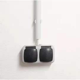 ChiliTec Doppelsteckdose IP44 Aufputz grau 1 St.