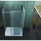 impex-bad U-Duschkabine INCLUDO 120 x 90 x 200 cm inkl. Duschtasse - Transparent