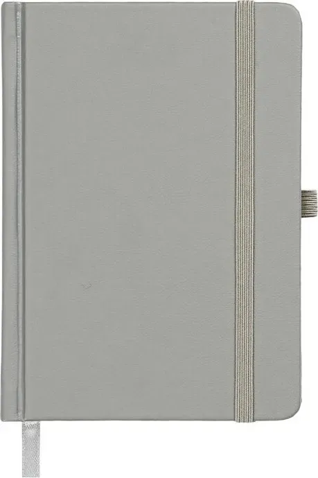 Jubiluu Divers A6 Premium Hardcover-Notizbuch (Taschenformat) aus PU-Leder, mit Linien, 80 Blatt (100 g Offsetting-Papier), Lesezeichen, Gummiband und Stiftschlaufe – Ungedatierter Planer für Notizen, Skizzen, Aufgabenlisten und persönliches Tagebuch, Sleategrau