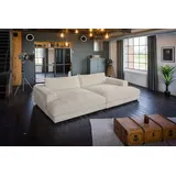 KAWOLA Big Sofa Madeline Cord cremeweiß
