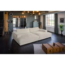 KAWOLA Big Sofa Madeline Cord cremeweiß