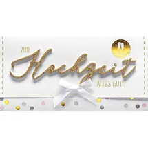 Perleberg - einzigartige Hochzeitskarte mit Lettering Surprise - wunderschöne Glückwunschkarte 11 x 22 cm - Karte zur Hochzeit mit Umschlag in weiß - hochwertige & besondere Hochzeitskarten