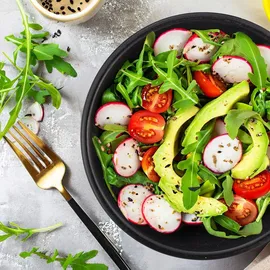 Relaxdays Salatschüssel, 3er Set, schwarz