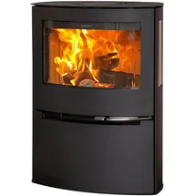 ADURO Kaminofen Stahl Schwarz 6,5 kW mit Automatik