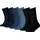 Tommy Hilfiger Kinder Socken 6er Pack - ECOM, TH BASIC einfarbig Blau/Schwarz 35-38
