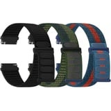 TumpCez Nylon Uhrenarmbänder,16mm 18mm 20mm 22mm Schnellverschluss Armband Fabric Aatmungsaktive Gewebte Verstellbare Ersatzband Sport Ersatzarmband für Herren Damen(3 Stück)