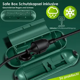 Kesser KESSER® Verlängerungskabel mit Schutzkappe Outdoor - für Innenbereich Außenbereich - Verlängerung Stromkabel – 230 V IP44 - Schutzkontakt Baustellenkabel Schutzkontaktstecker