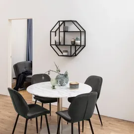 AC Design Wandregal 77 x 77 x 20 cm Schwarz