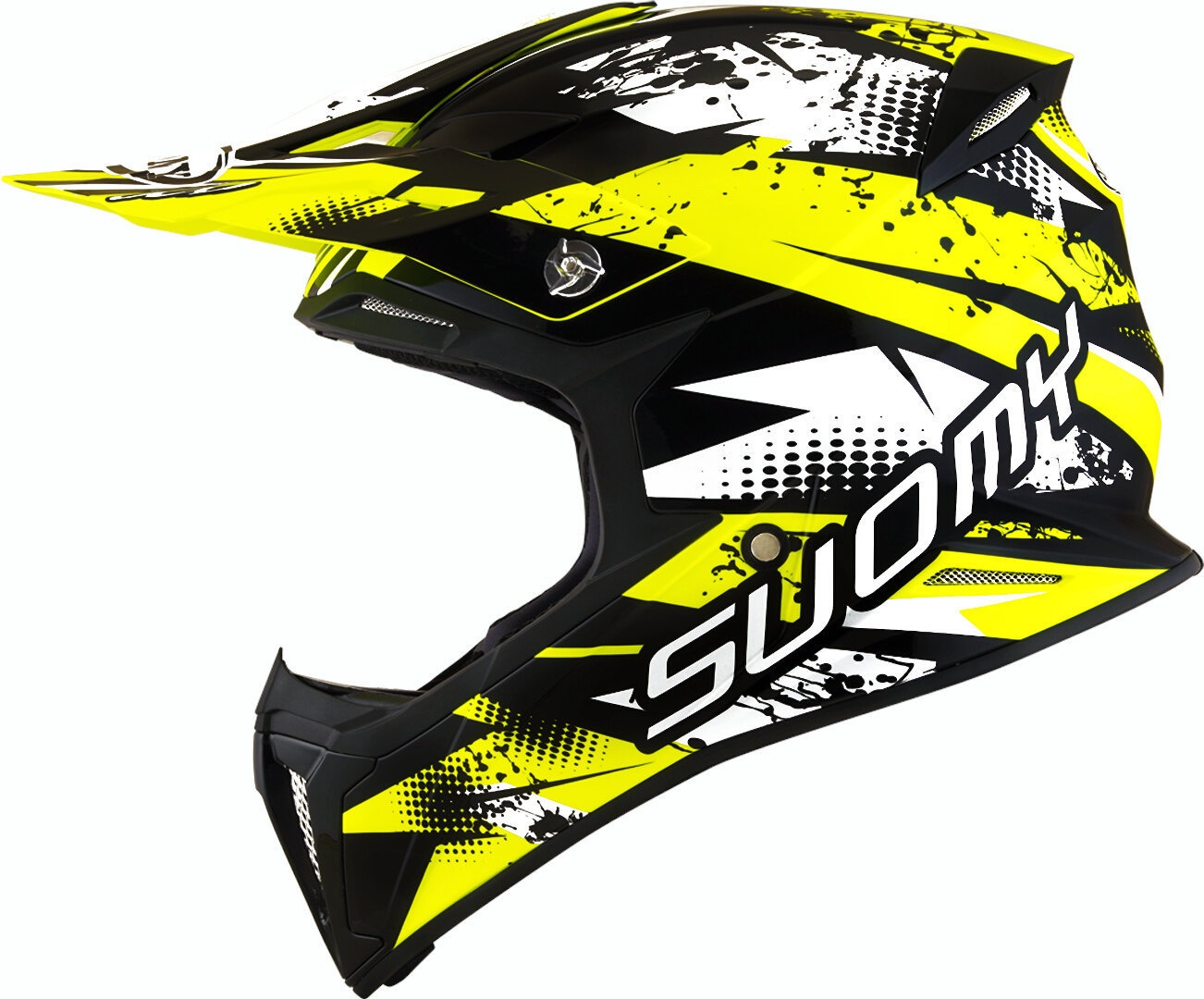 Suomy X-Wing Gap Motorcross helm, zwart-wit-geel, XL